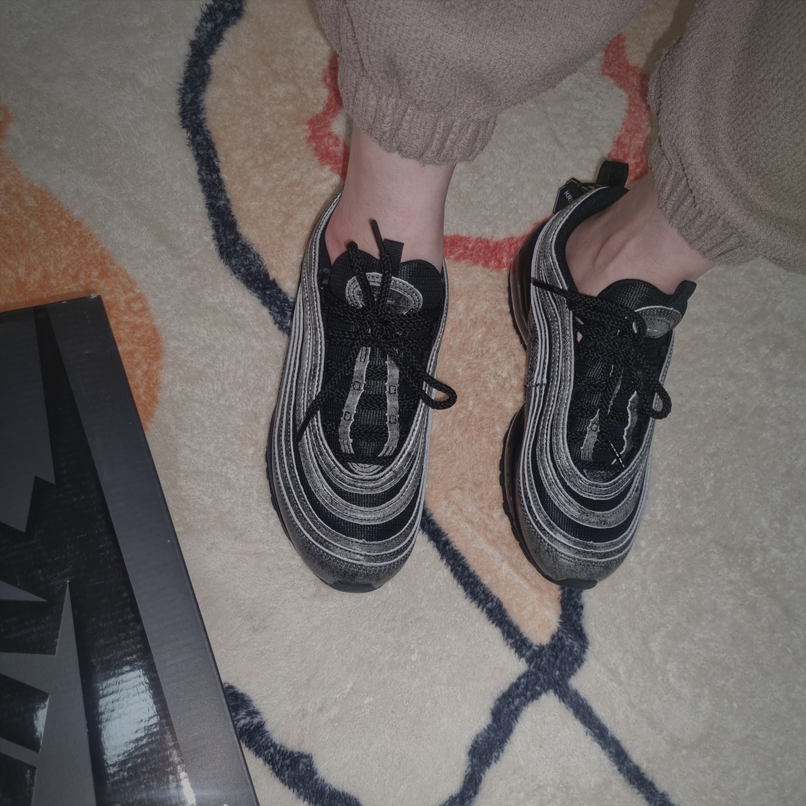 Nike x Comme des Garcons Air Max 97 Black 착용 스타일