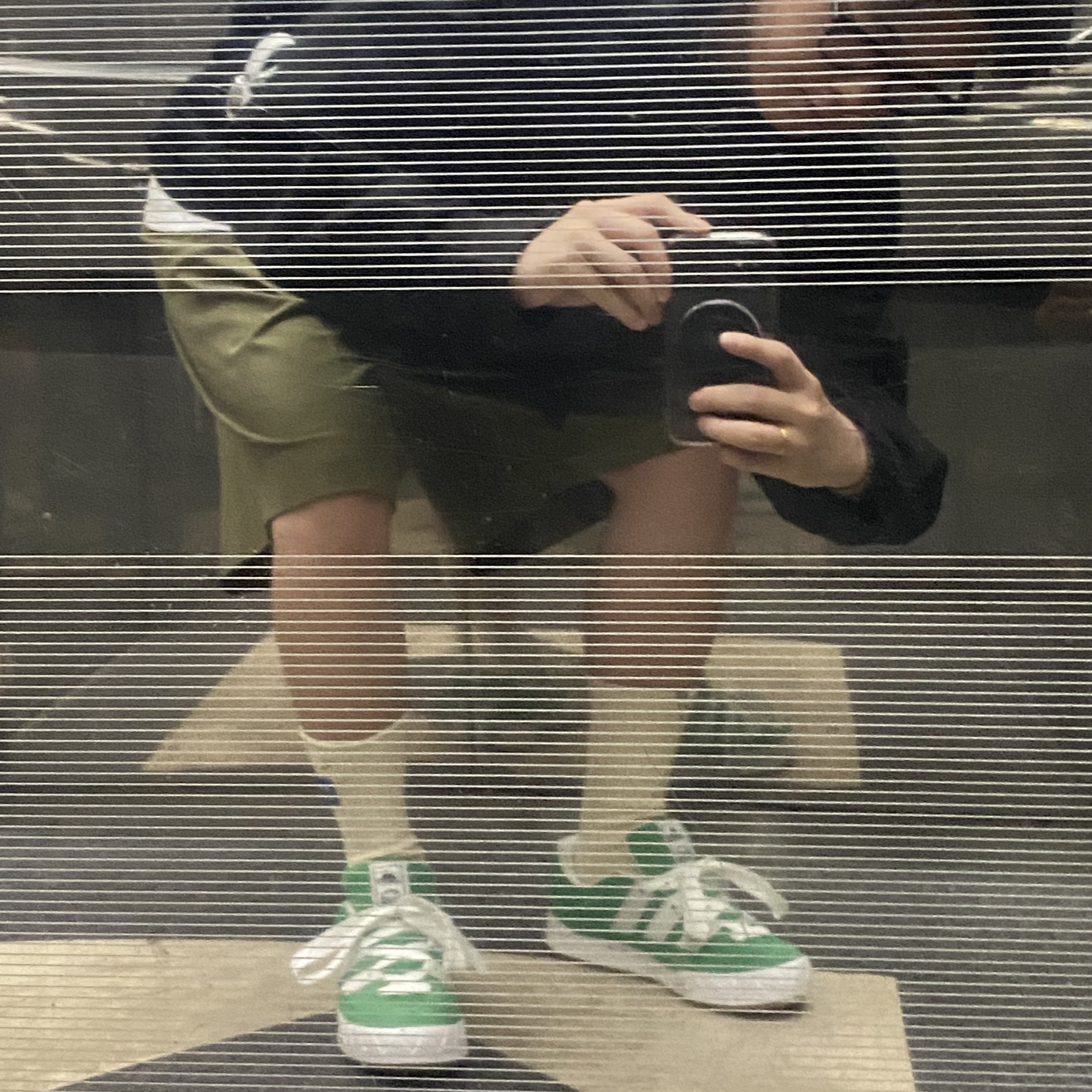 Adidas Adimatic Green 착용 스타일