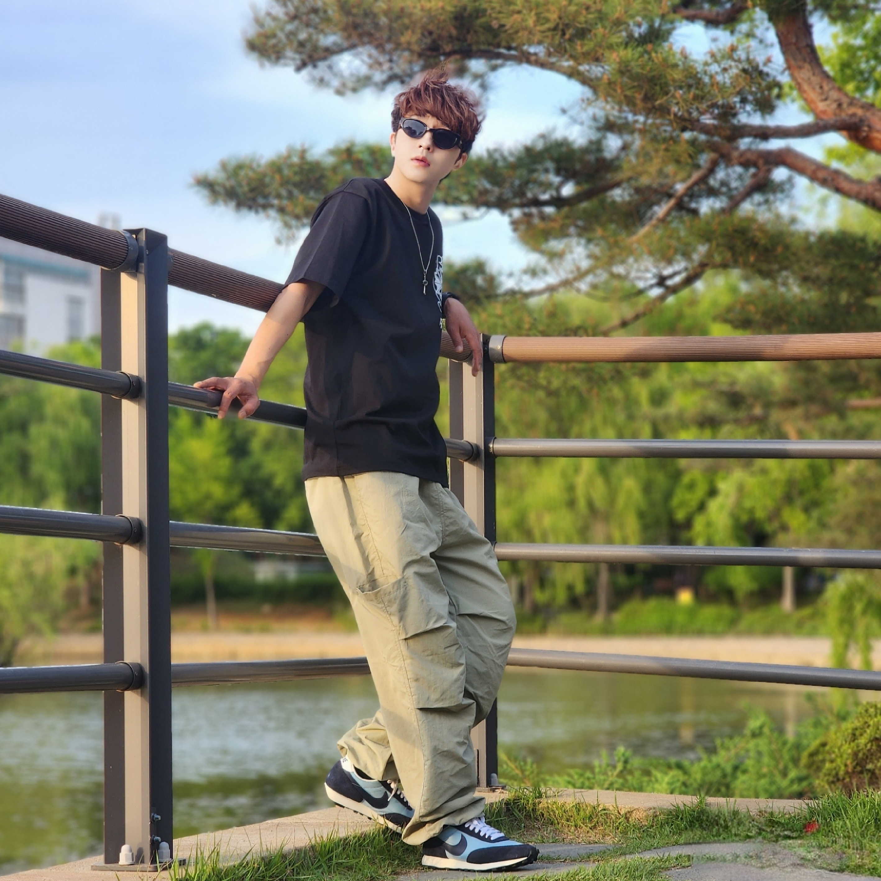 나이키 데이브레이크 라이트 아머리 블루 착용 스타일 - 3