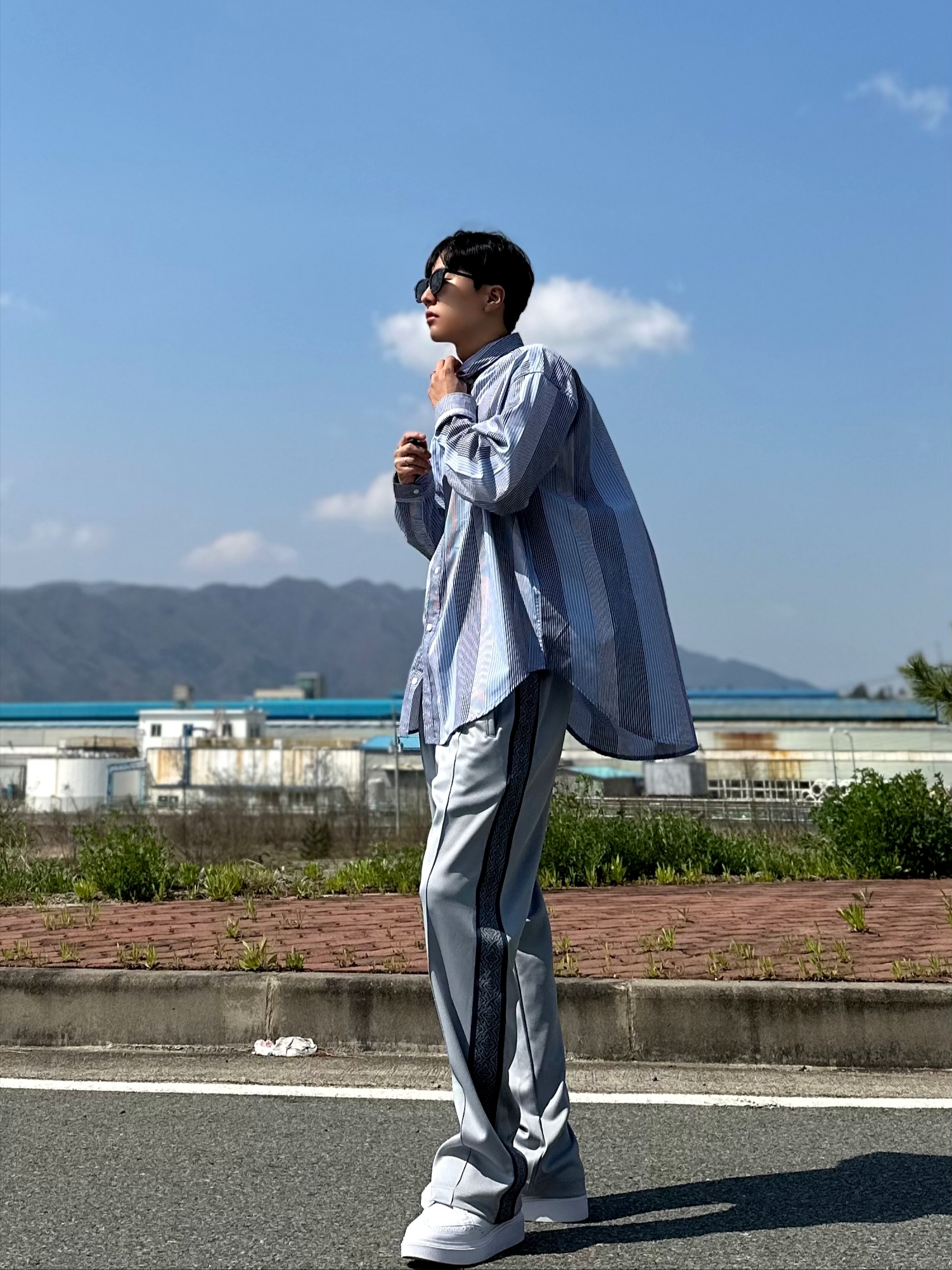 Nike x Peaceminusone Kwondo1 White 착용 스타일