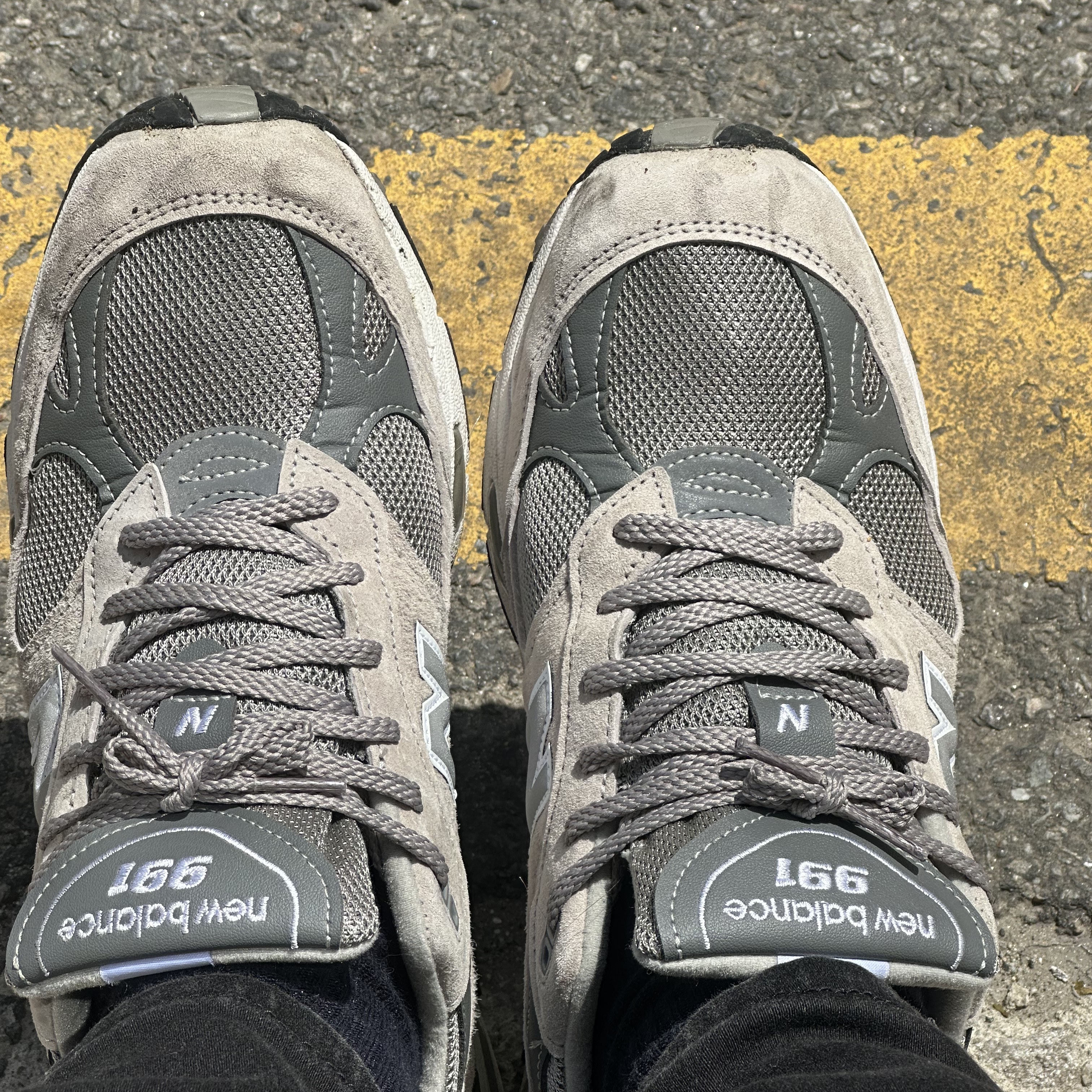 New Balance 991 Made in UK Grey 착용 스타일