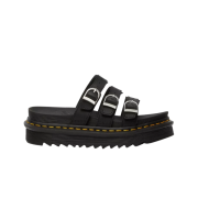 (W) Dr. Martens Blaire Leather Slide Sandal Black
