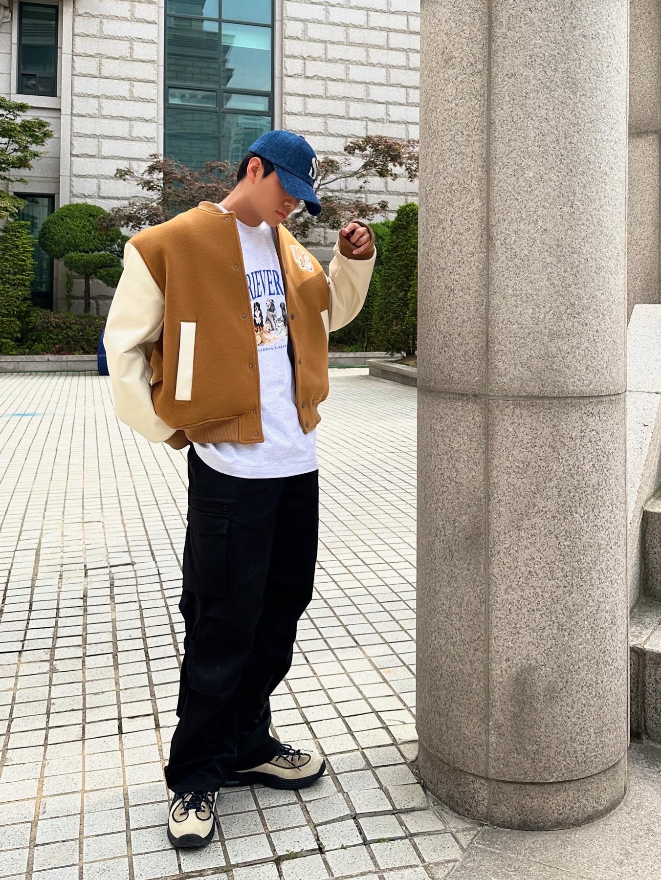 Nike x Stussy Air Penny II Rattan and Limestone 착용 스타일 - 1