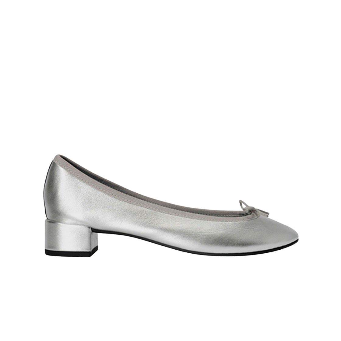 (W) 레페토 루 램스킨 레더 발레리나 실버((W) Repetto Lou Lambskin Leather Ballerinas Silver) - 1