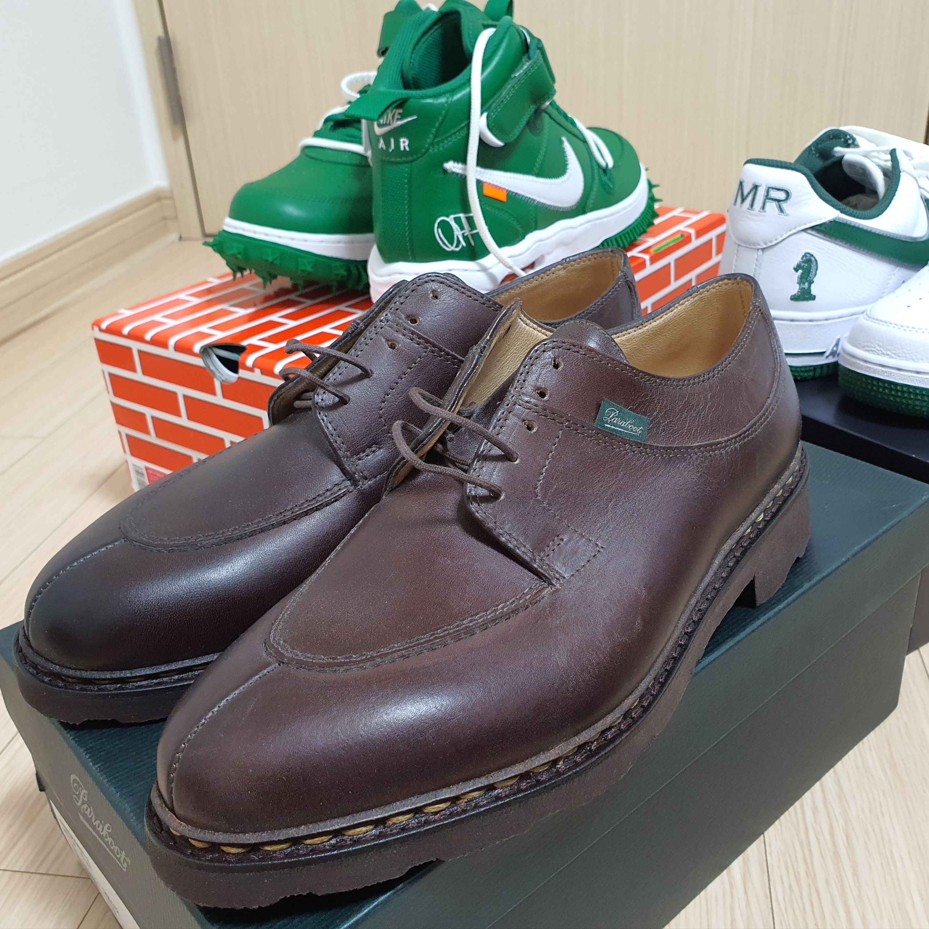 Paraboot Avignon Lisse Cafe 착용 스타일
