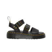(W) Dr. Martens Gryphon Pisa Leather Platform Sandal Black