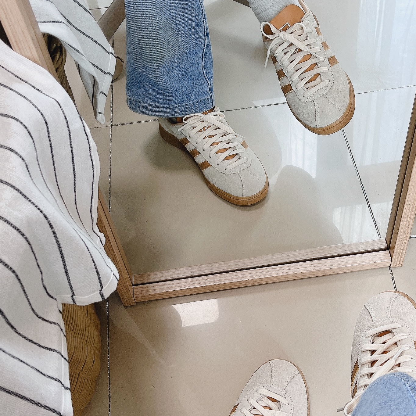 Adidas City Series Munchen Cream White Mesa 착용 스타일