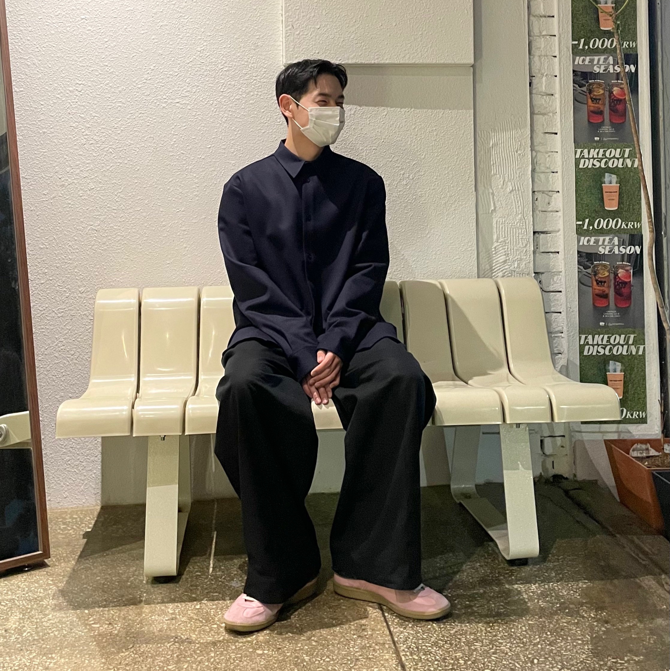 리프로덕션 오브 파운드 독일군 트레이너 1700L 라이트 핑크 착용 스타일 - 3