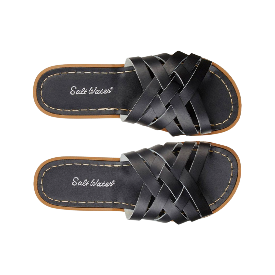 (W) 솔트워터 샌들 레트로 슬라이드 블랙((W) Saltwater Sandal Retro Slide Black) - 2