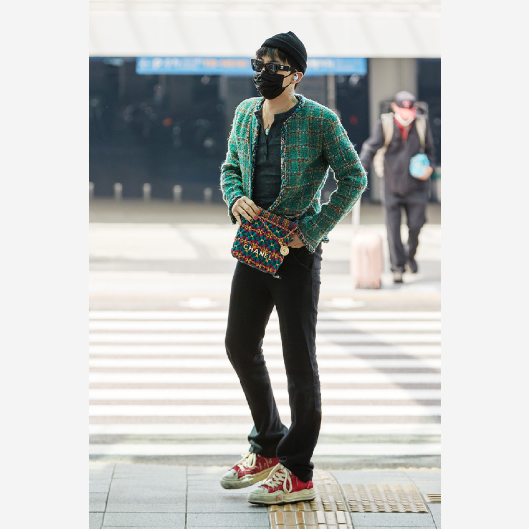 Maison Mihara Yasuhiro Hank VL OG Sole Canvas Low-top Sneakers Orange 착용 스타일 - 2