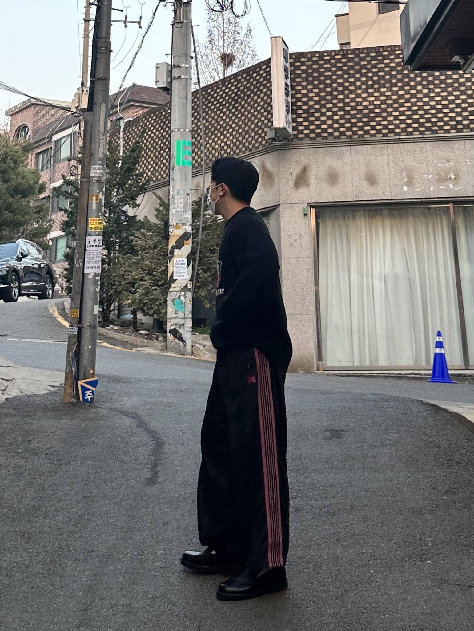 Supreme x Dickies Sweater Black - 22FW 착용 스타일