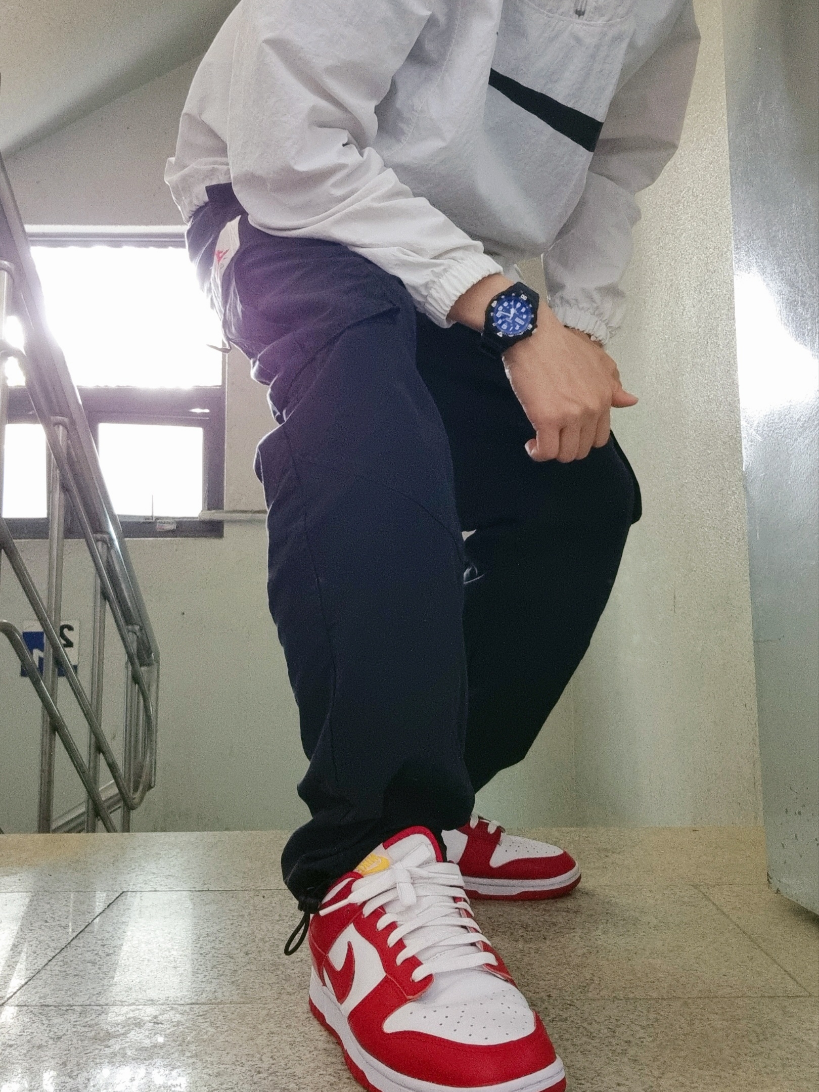 Nike Dunk Low Retro Gym Red 착용 스타일 - 2
