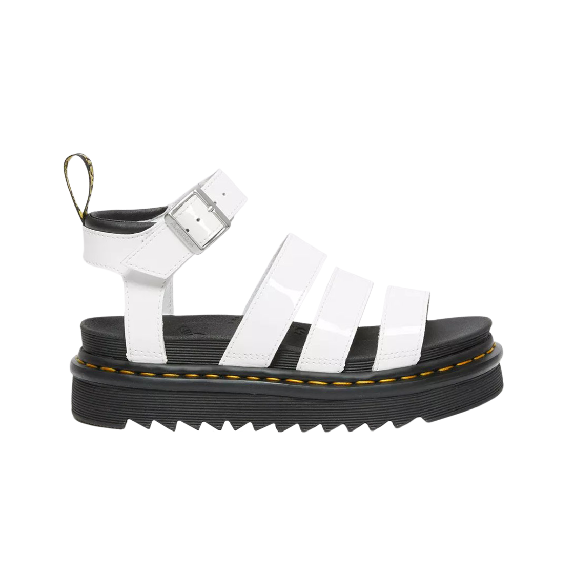 (W) 닥터마틴 블레어 페이턴트 레더 스트랩 샌들 화이트((W) Dr. Martens Blaire Patent Leather Strap Sandal White) - 1