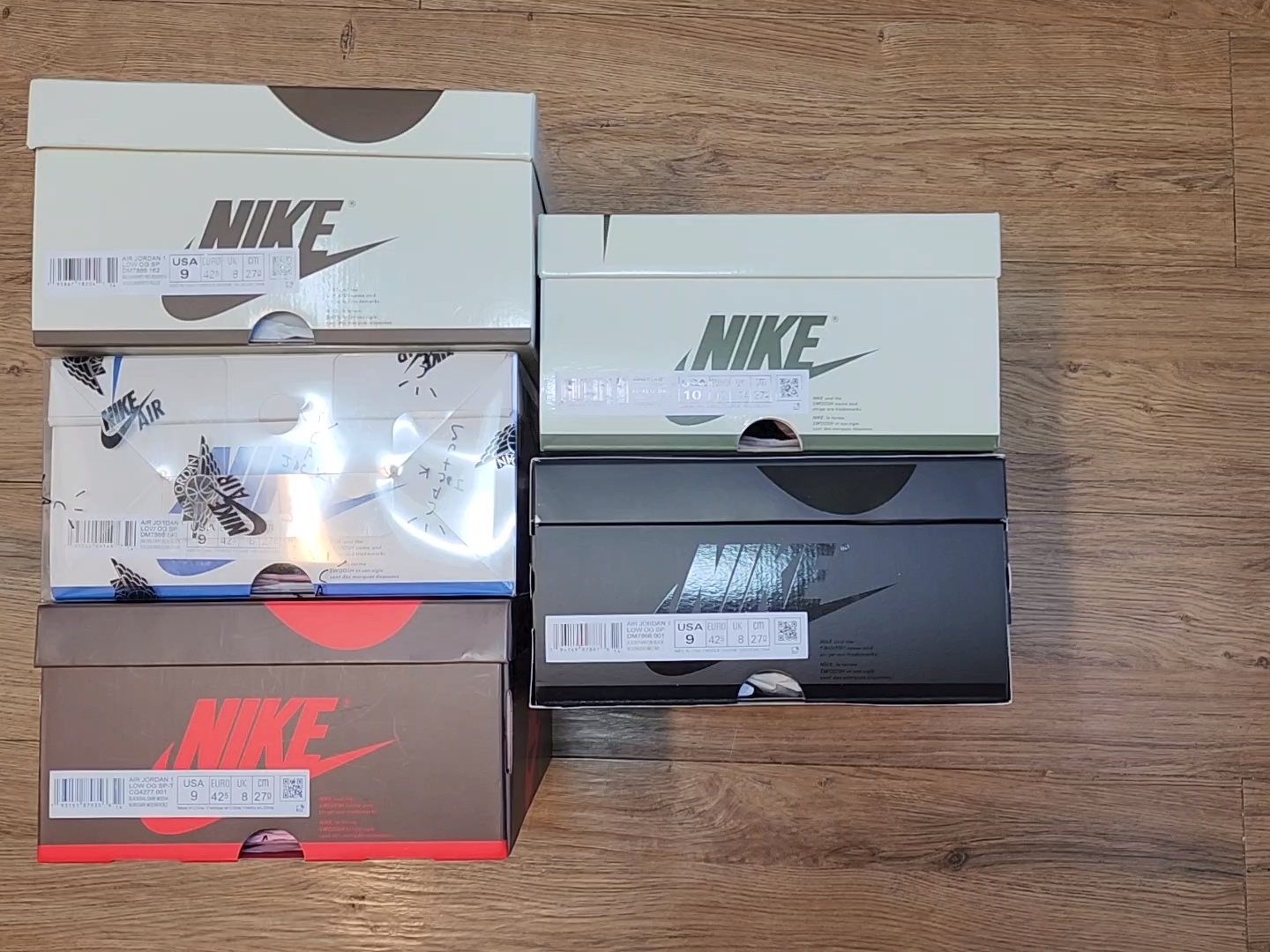 Jordan 1 x Travis Scott Retro Low OG SP Sail and Ridgerock, Jordan 1 x Travis Scott x Fragment Retro Low OG SP Military Blue 착용 스타일 - 4