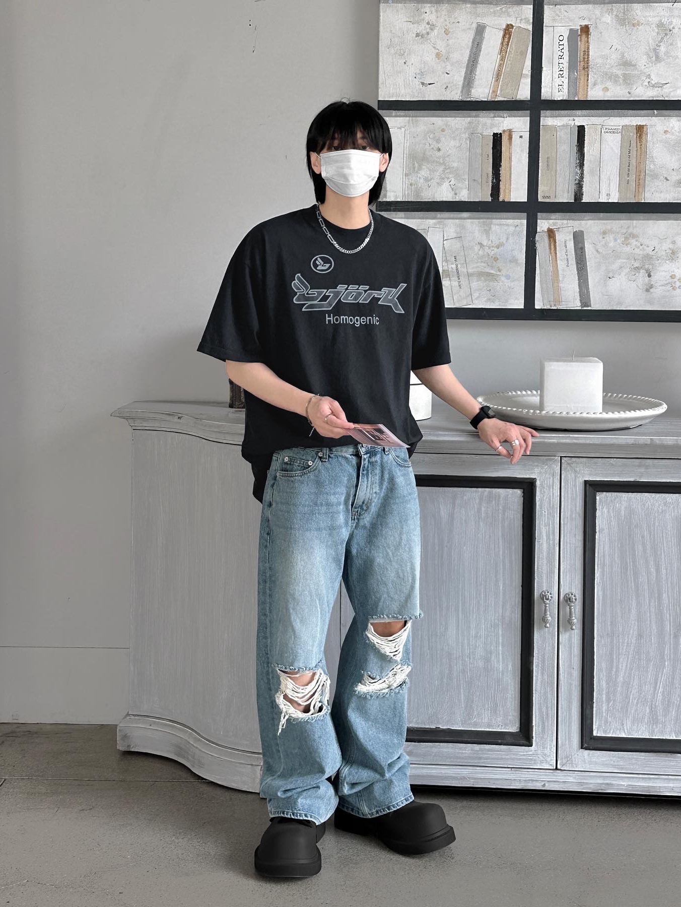 Balenciaga Steroid Derby Black 착용 스타일 - 4