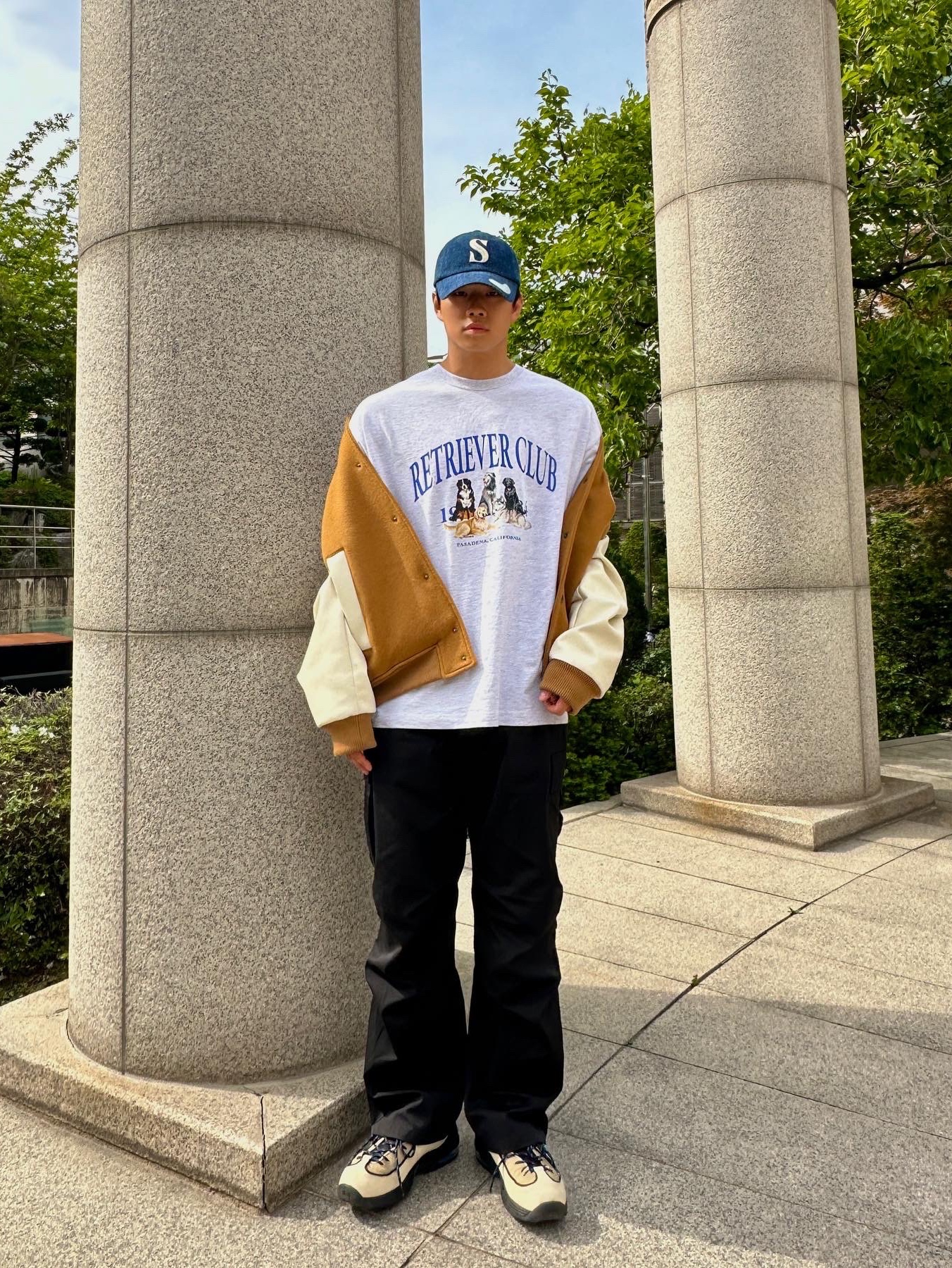 Nike x Stussy Air Penny II Rattan and Limestone 착용 스타일 - 2