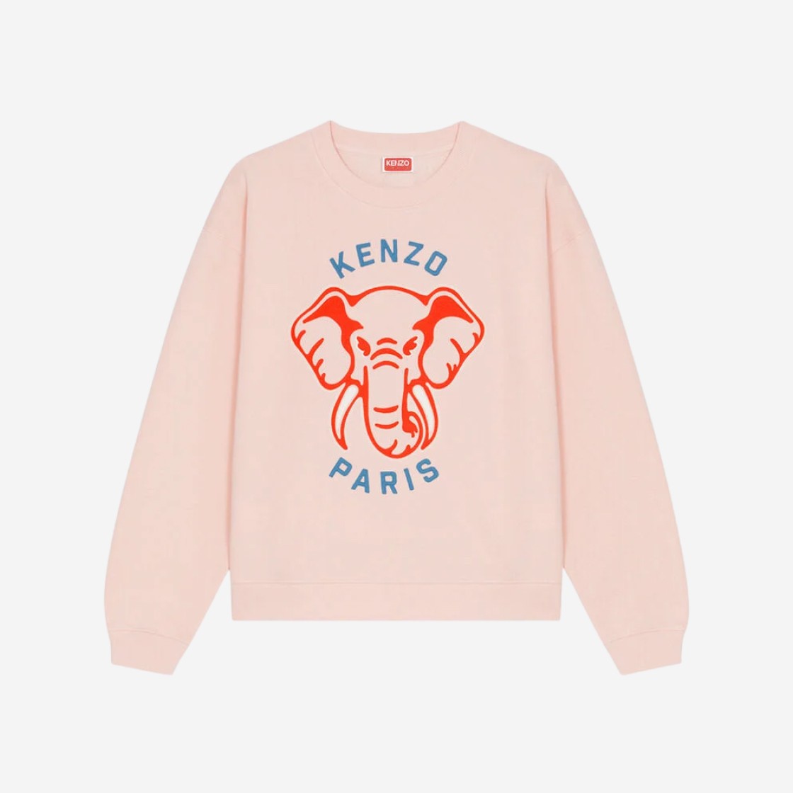 (W) Kenzo Elephant Varsity Jungle Sweatshirt Faded Pink 상세 이미지 1