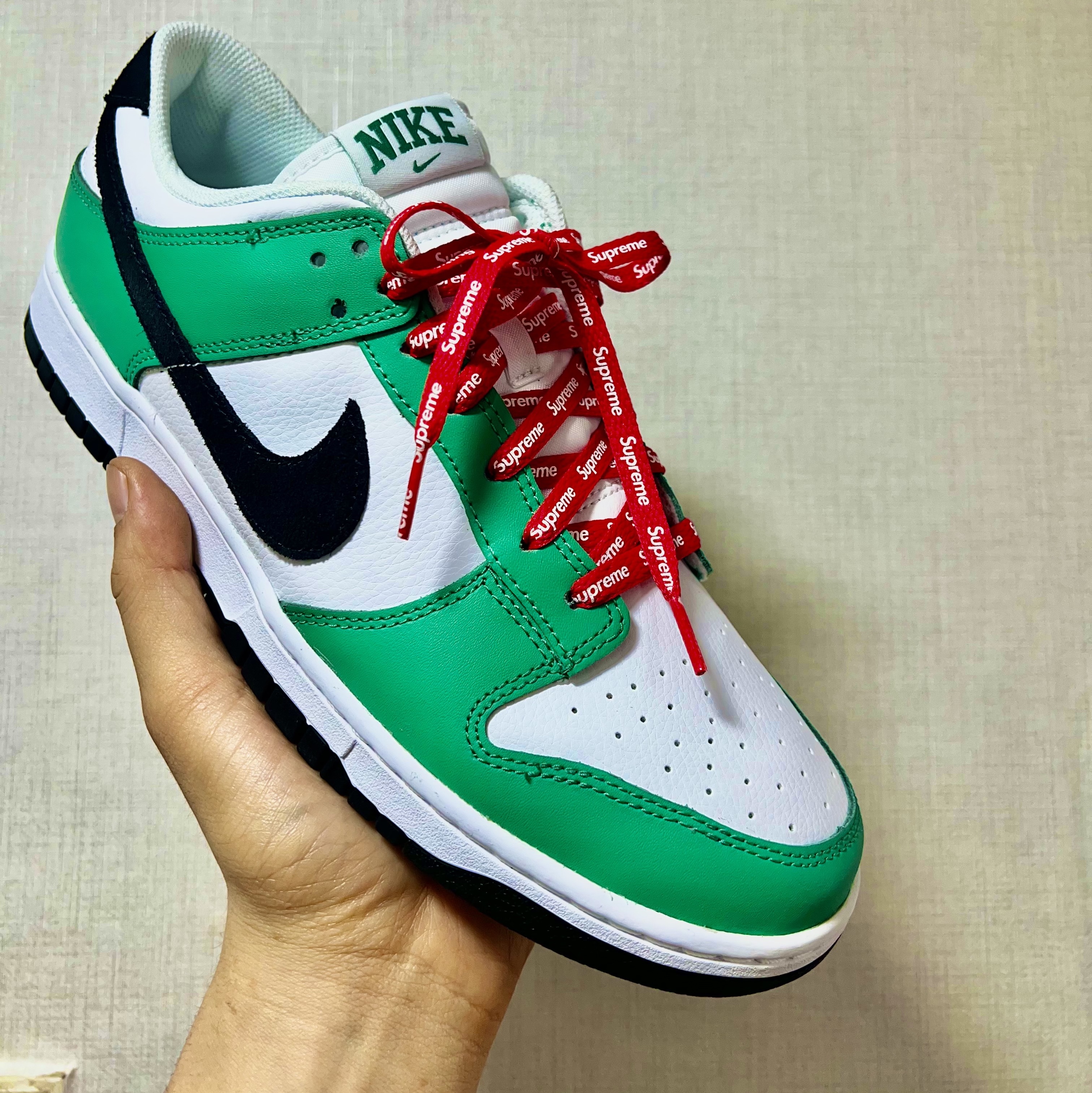 Nike Dunk Low White Green 착용 스타일