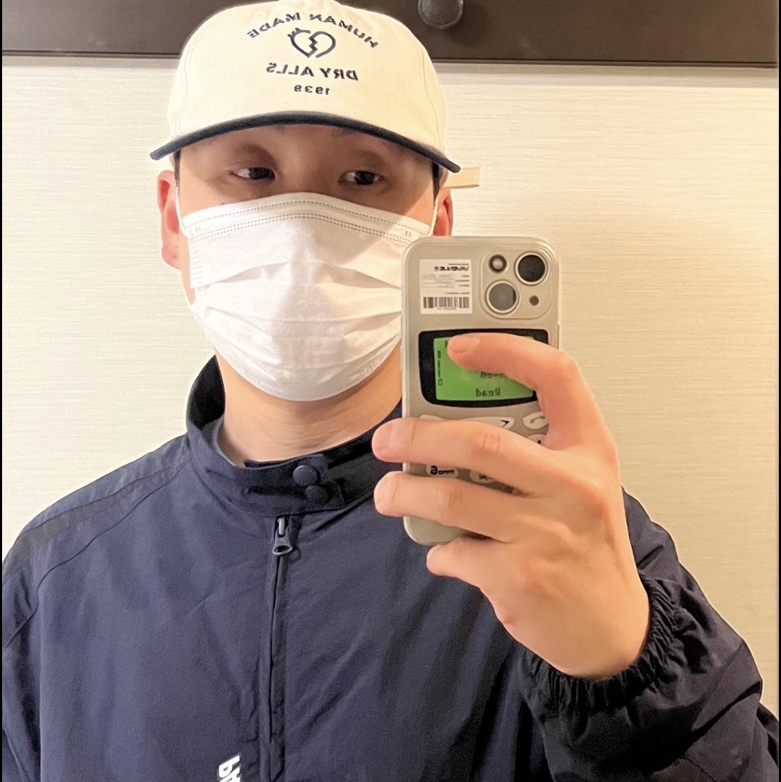 Human Made 5-Panel Ripstop Cap White, Palace Moto Shell Jacket Black - 23SS 착용 스타일