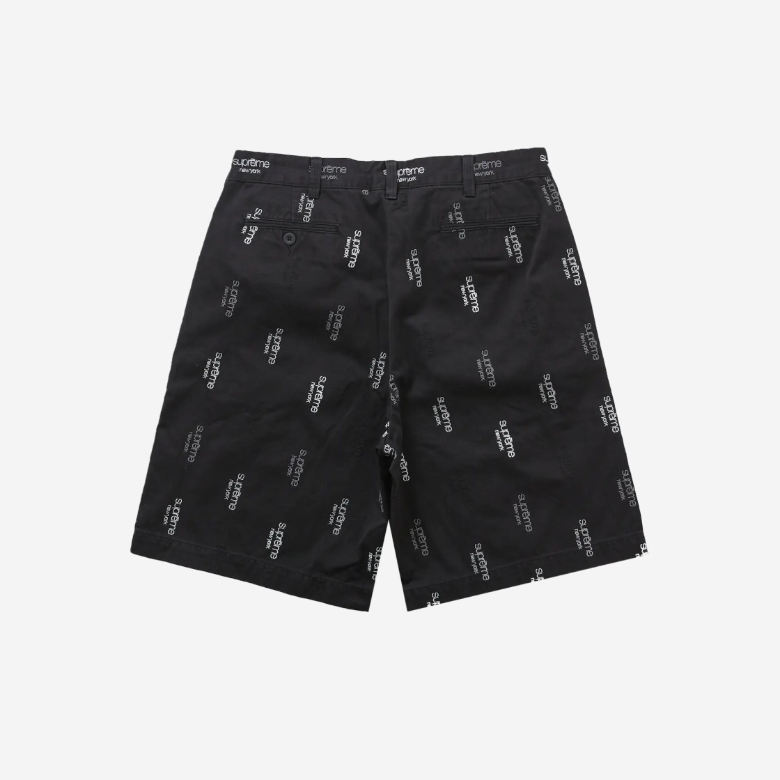 Supreme Classic Logo Chino Shorts Black - 23SS 상세 이미지 2