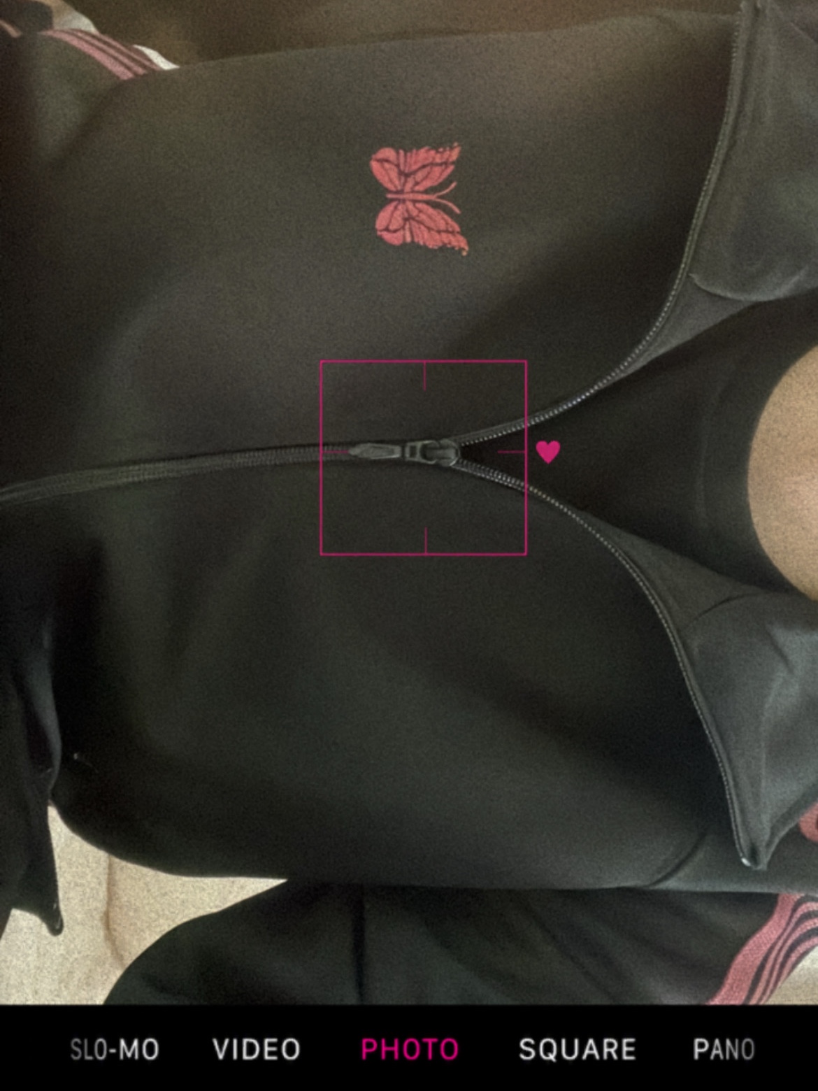 Needles Track Jacket Poly Smooth Black 착용 스타일