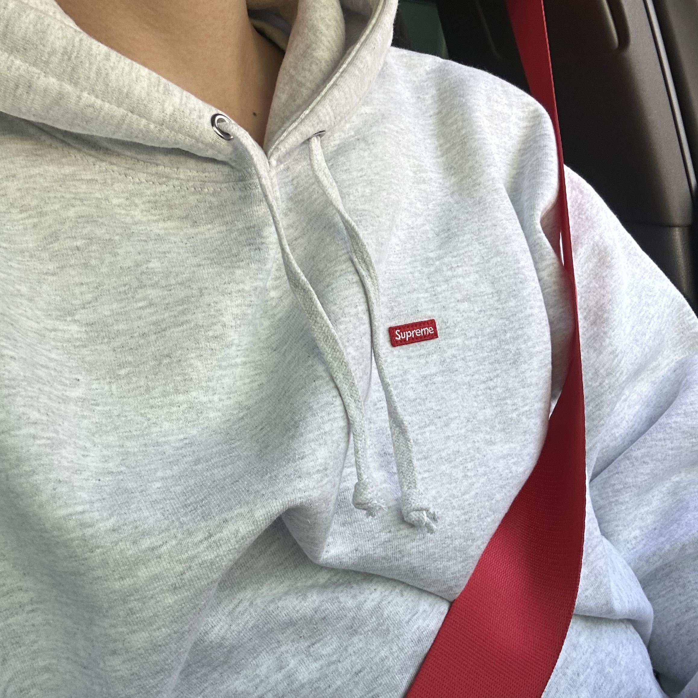 Supreme Small Box Hooded Sweatshirt Ash Grey - 23SS 착용 스타일