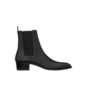 Saint Laurent Wyatt Chelsea Boots in Smooth Leather Black