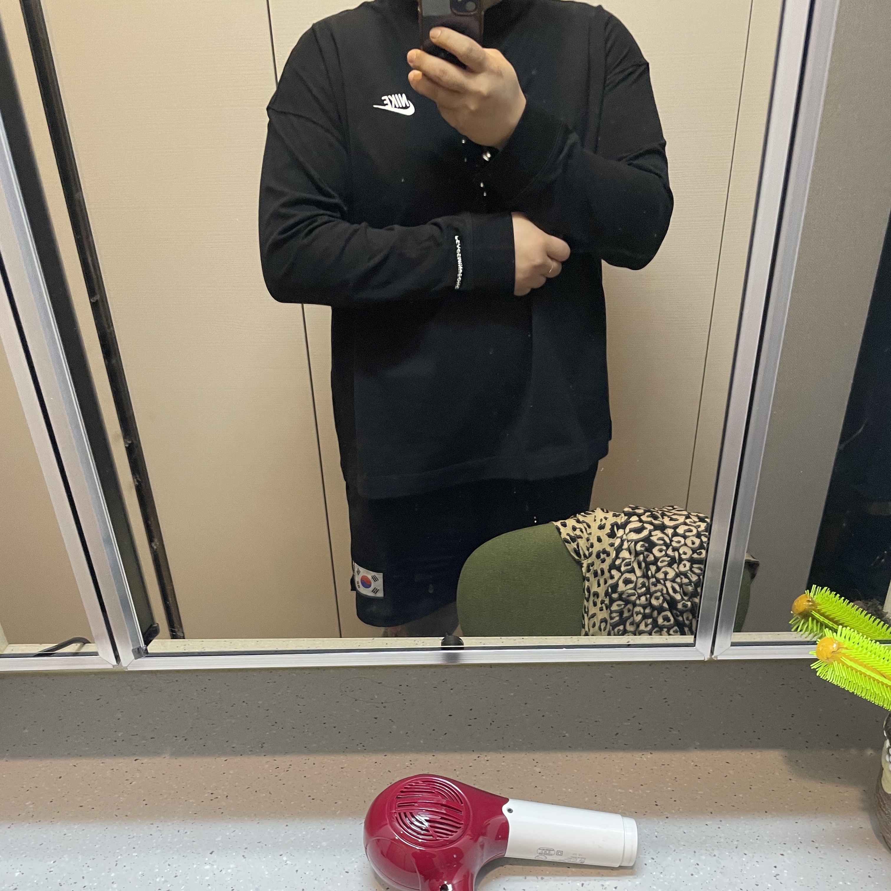 Nike x Peaceminusone LS T-Shirt Black (DR0098-010) 착용 스타일 - 1