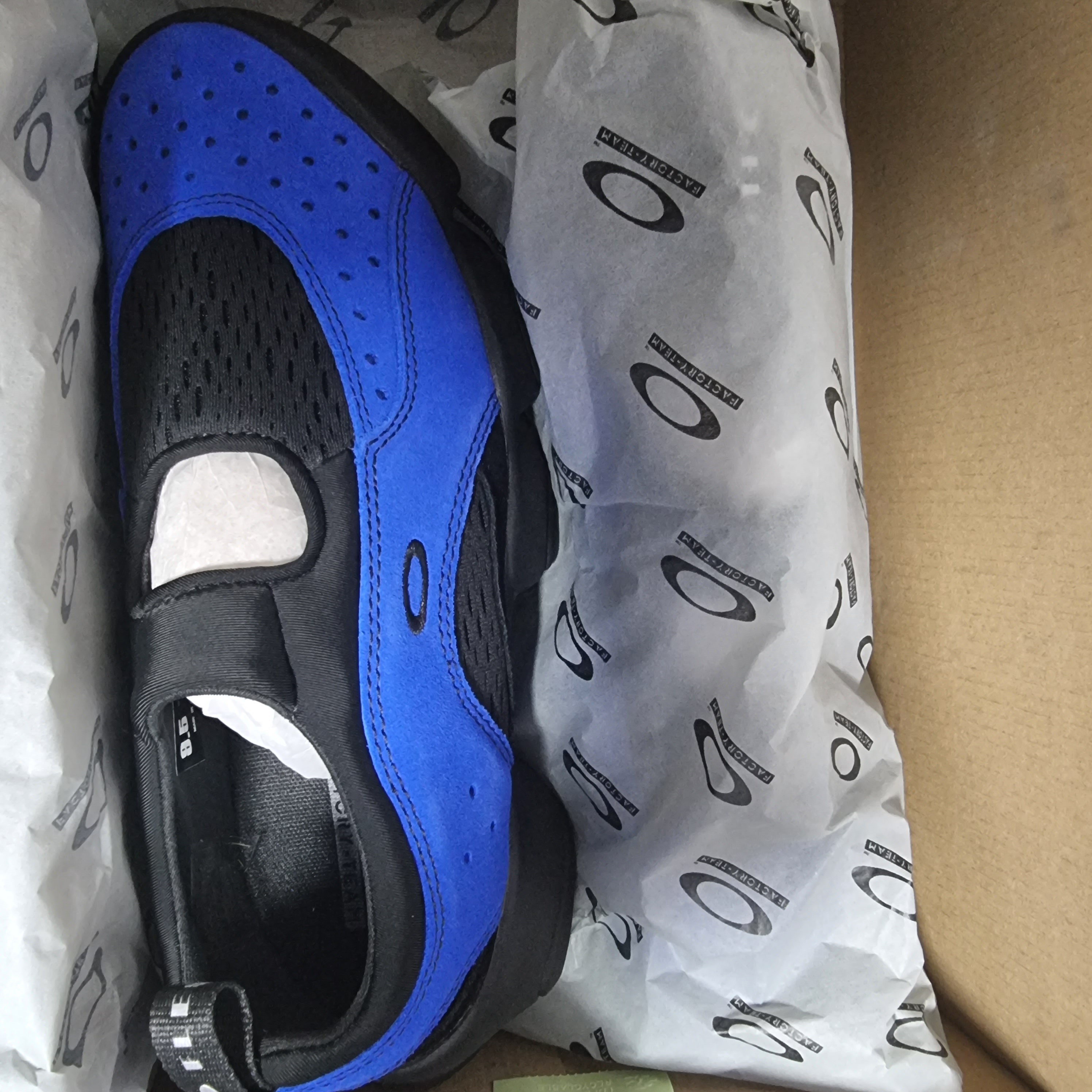 Oakley Factory Team x Brain Dead Flesh Sandal Electric Blue Black 착용 스타일 - 2