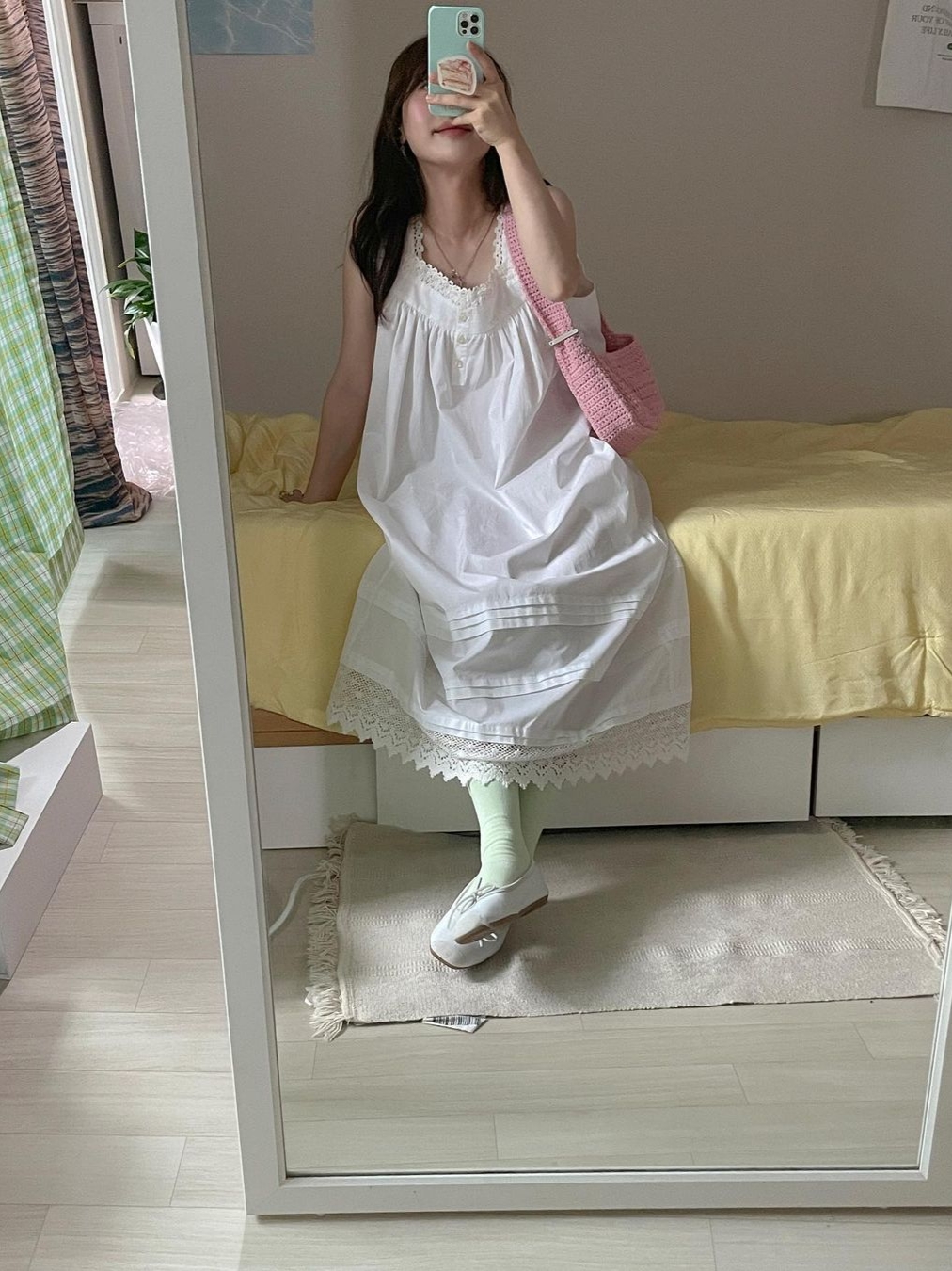 Reqins Women Carmen Blanc Cuir 착용 스타일 - 3