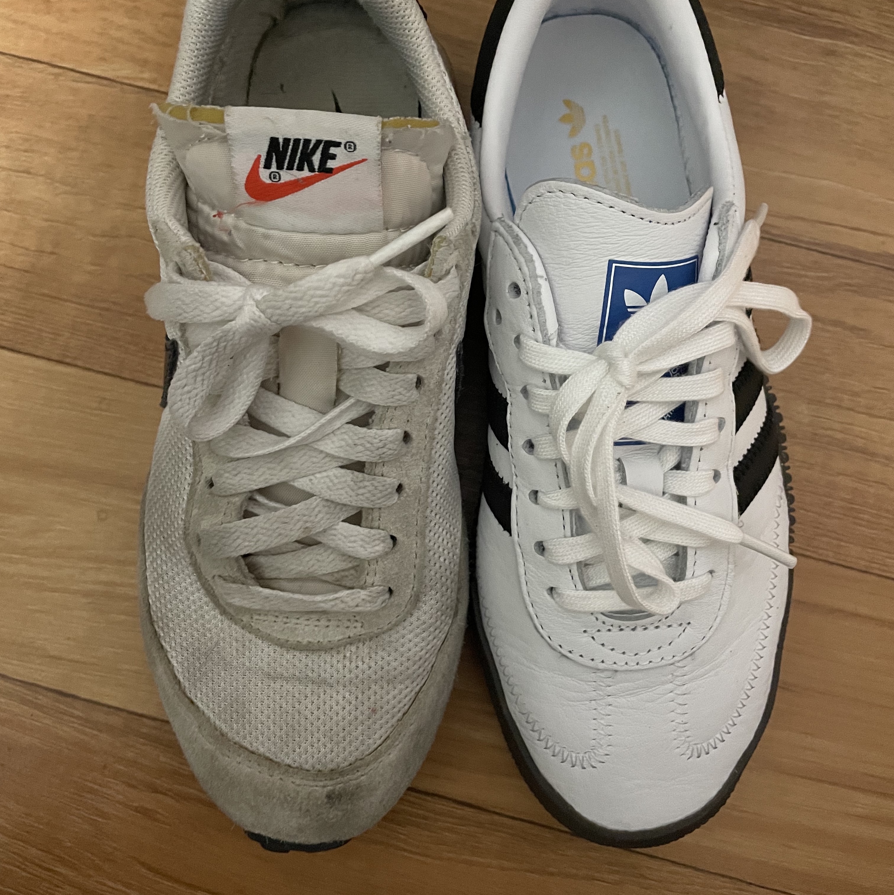 (W) Adidas Sambarose White Black Gum 착용 스타일