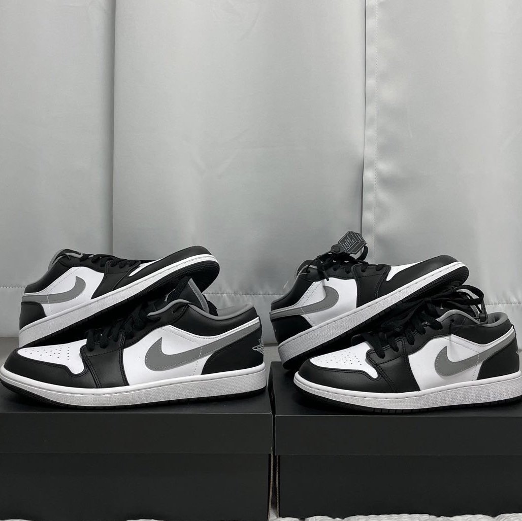 Jordan 1 Low Black Particle Grey 착용 스타일