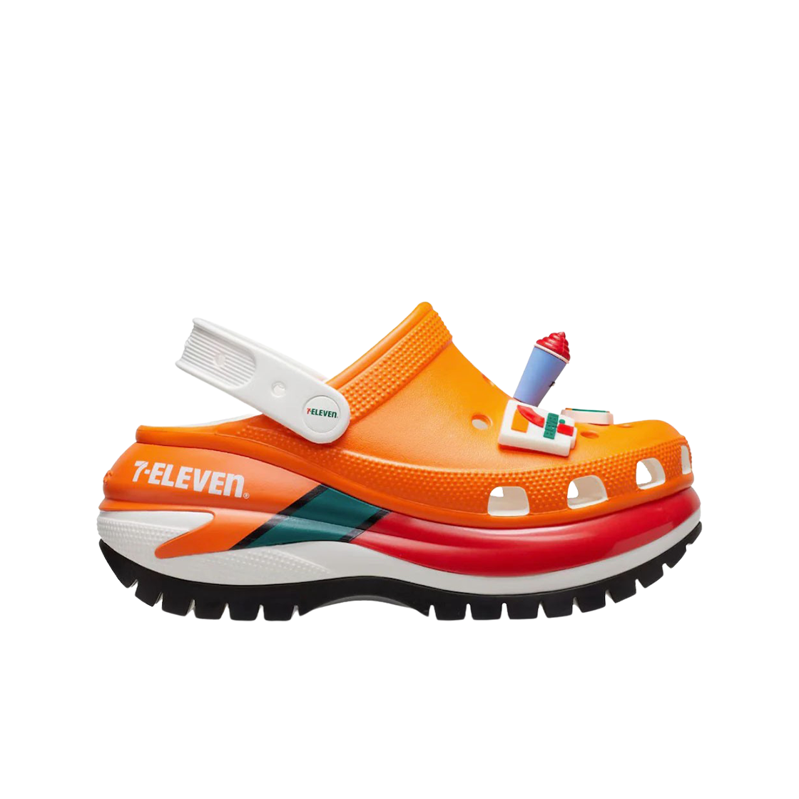 크록스 x 세븐일레븐 클래식 메가 크러쉬 클로그 오렌지(Crocs x 7-Eleven Classic Mega Crush Clog Orange) - 1