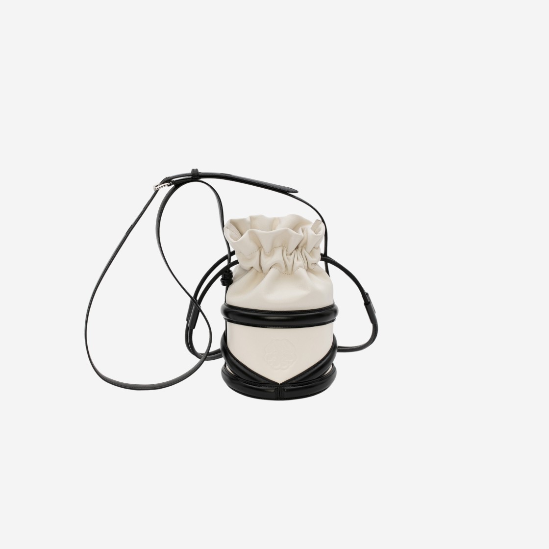 Alexander McQueen Soft Curve Bag Ivory Black 상세 이미지 3