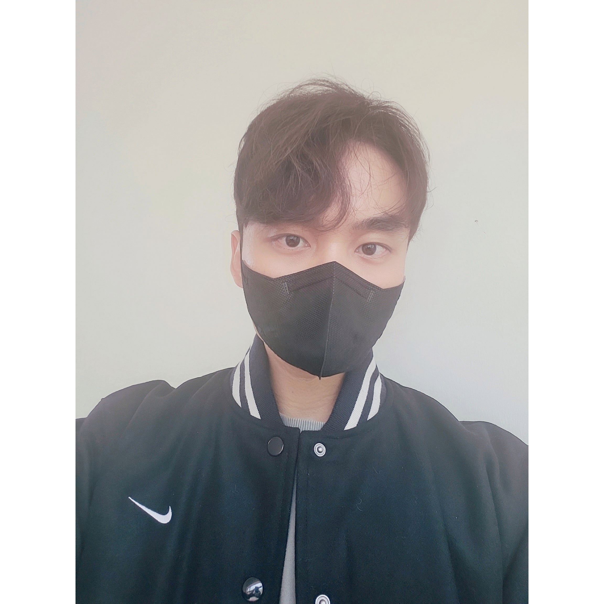 나이키 NSW 어센틱 바시티 자켓 블랙 - 아시아 착용 스타일 - 3