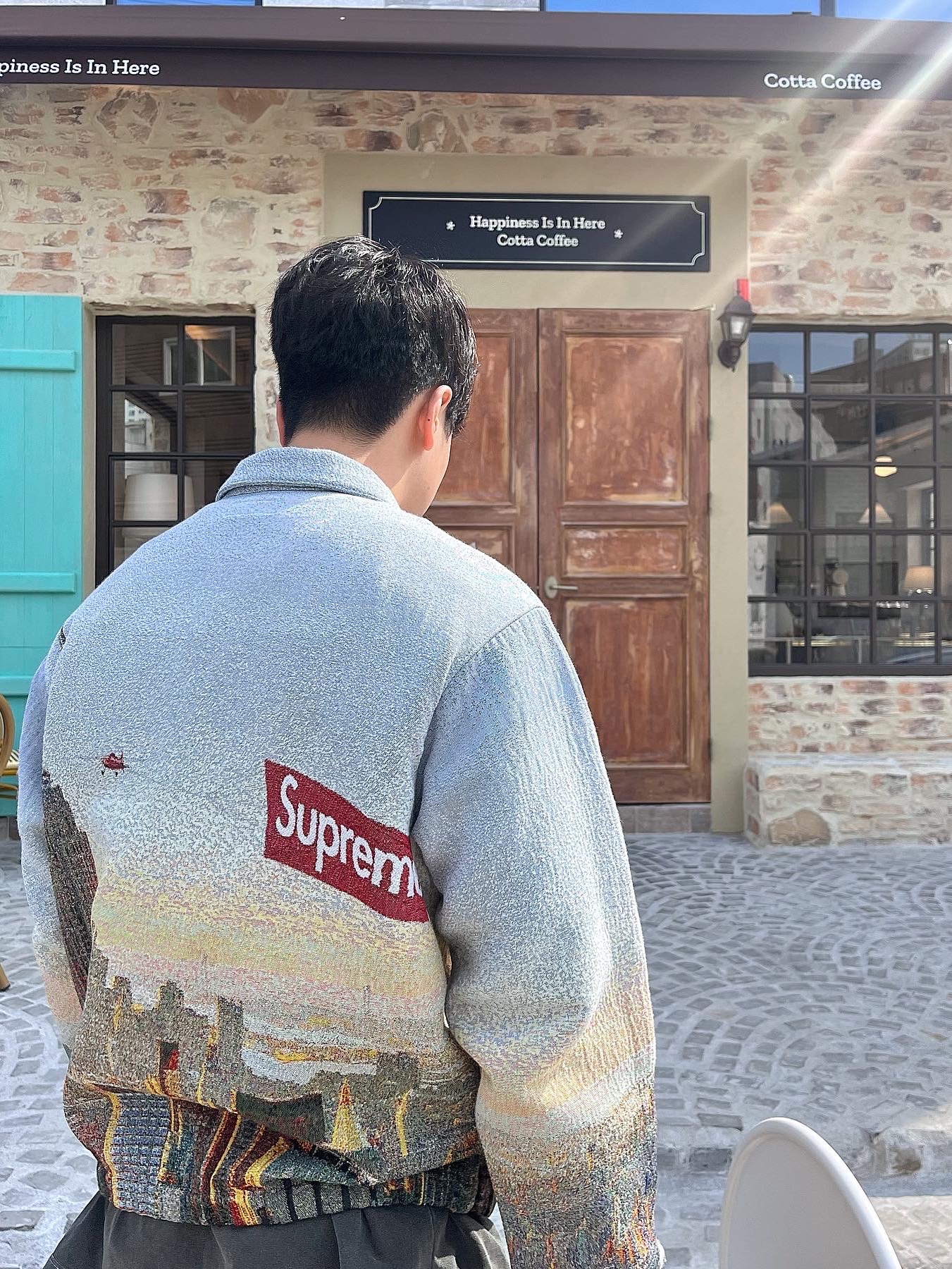 Supreme Aerial Tapestry Harrington Jacket - 20FW, Project G/R Convertible Tactical Pants Black 착용 스타일 - 4
