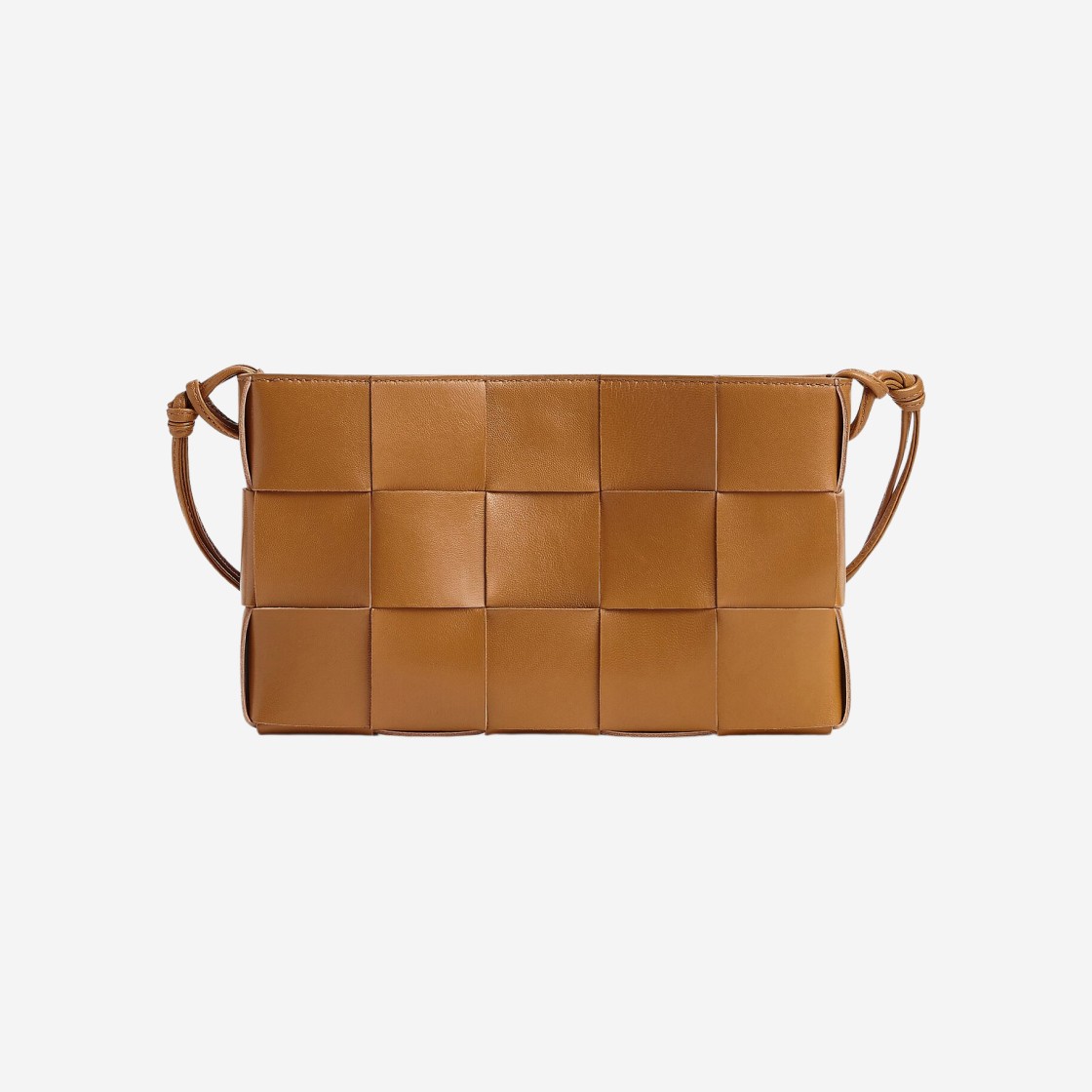 Bottega Veneta Leather Cassette Pouch on Strap Camel 상세 이미지 1