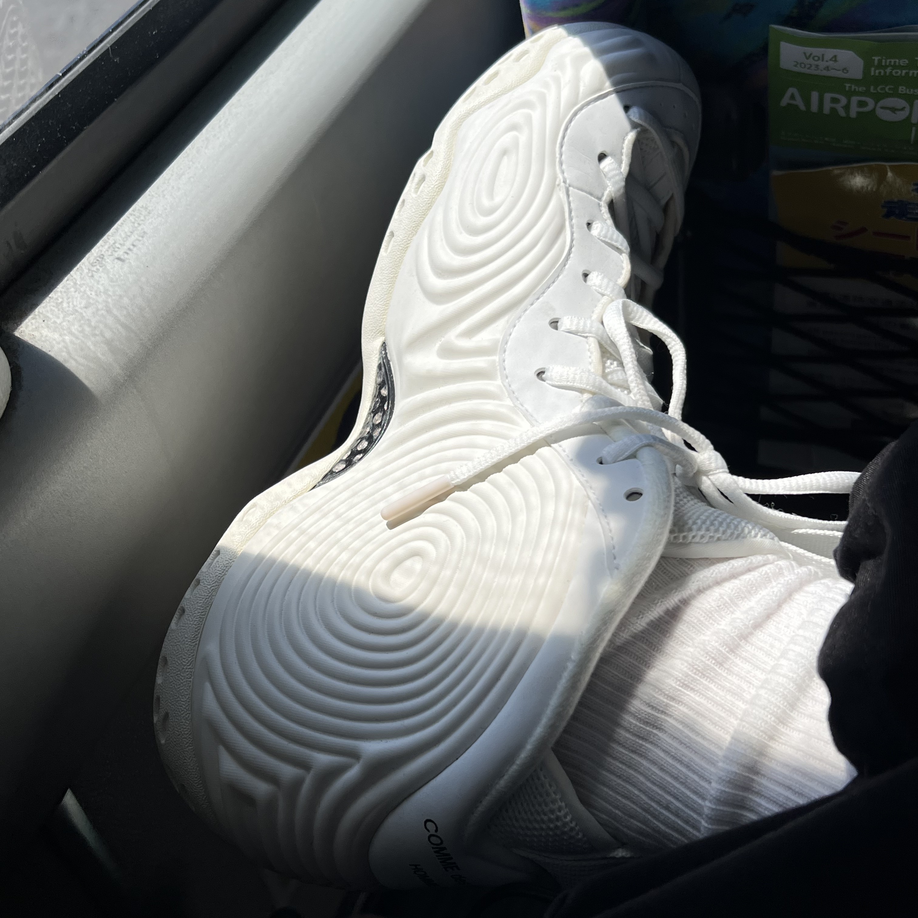 Nike x Comme des Garcons Homme Plus Air Foamposite One White 착용 스타일 - 2