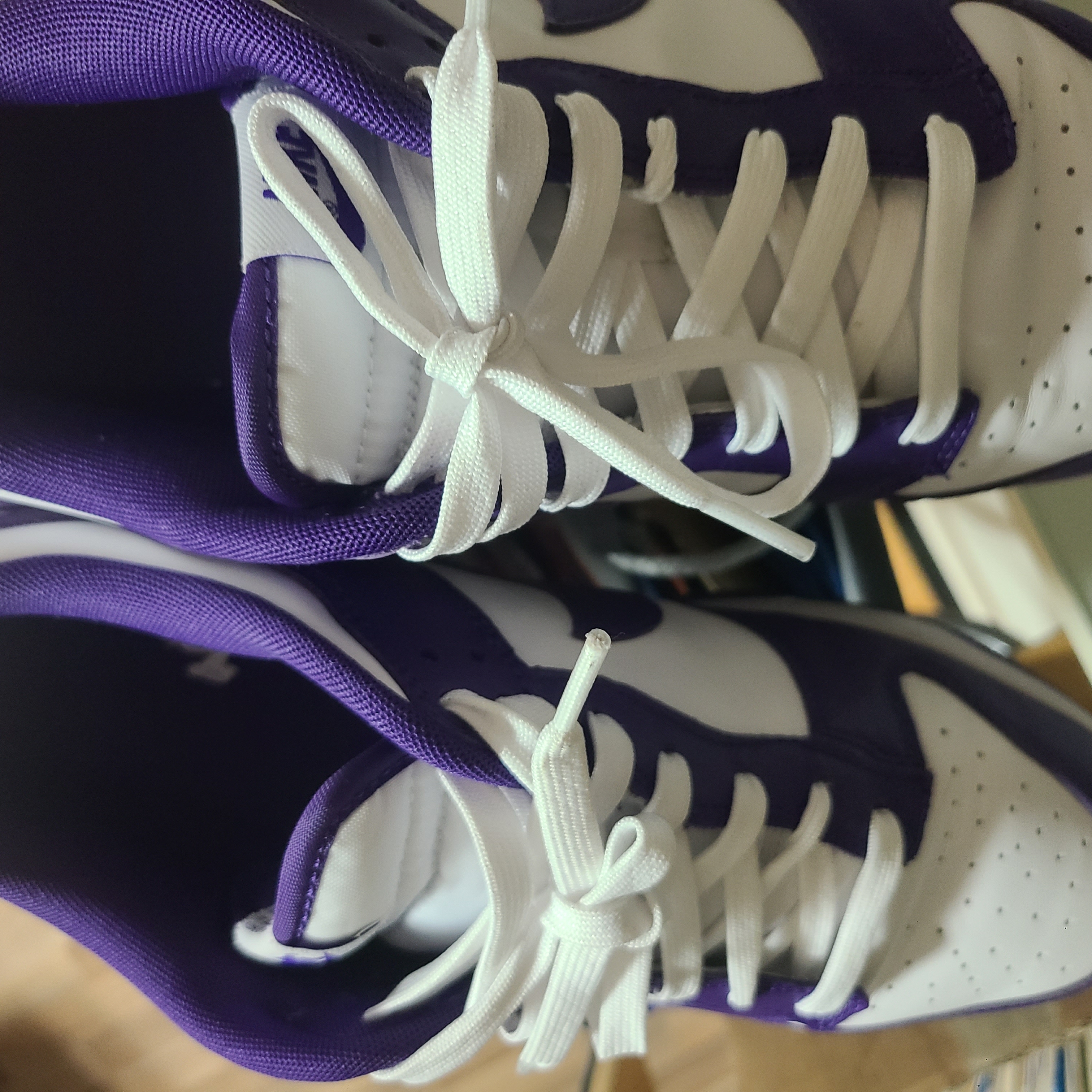 Nike Dunk Low Retro Championship Court Purple 착용 스타일
