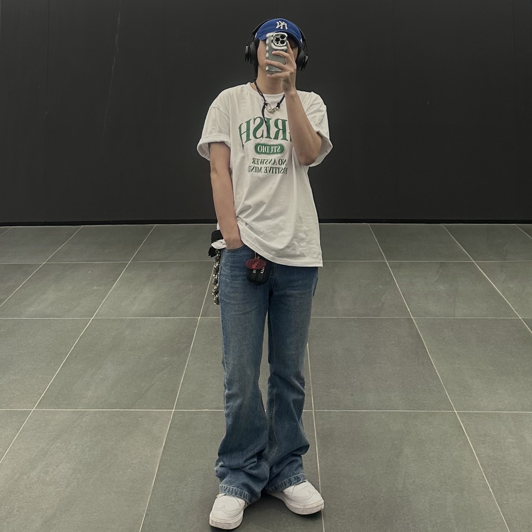 Nike x Peaceminusone Kwondo1 White 착용 스타일 - 3