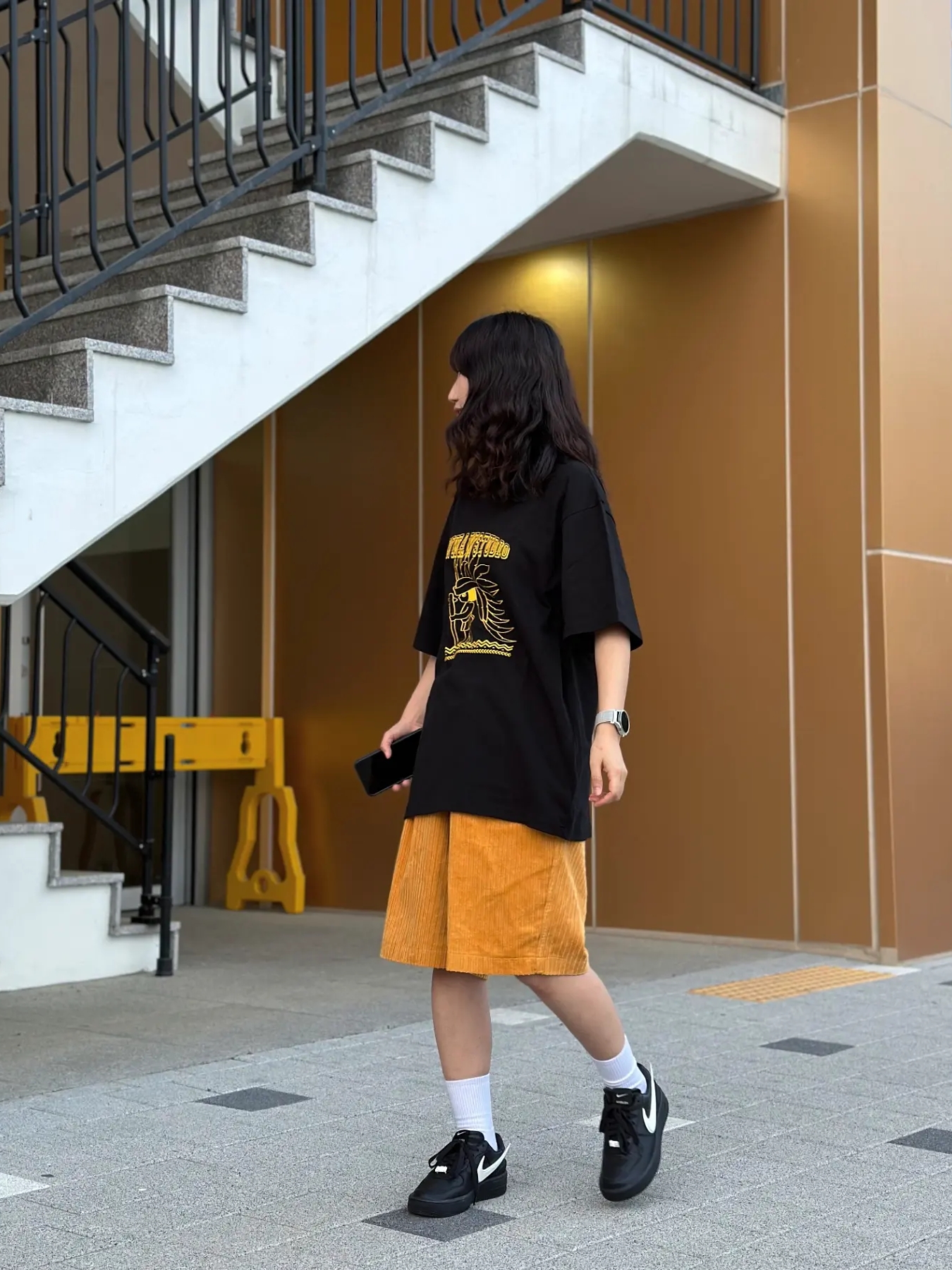 Nike x Ambush Air Force 1 Low SP Black 착용 스타일 - 1