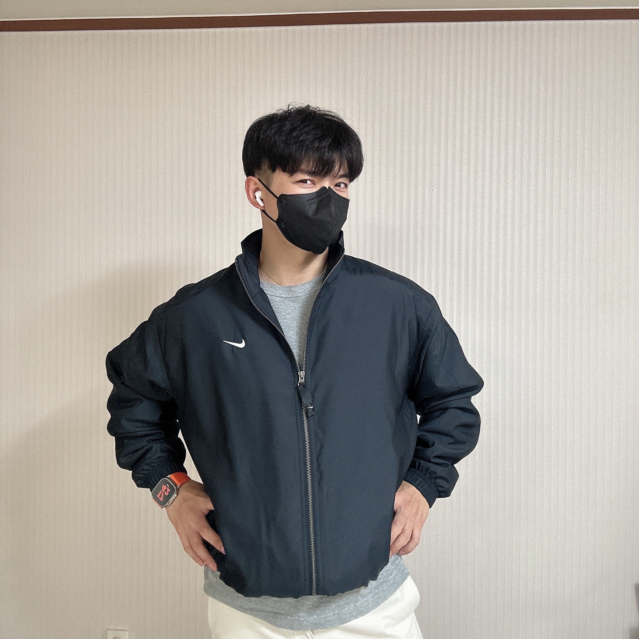 Nike NRG Solo Swoosh Satin Bomber Jacket Black - Asia 착용 스타일 - 2