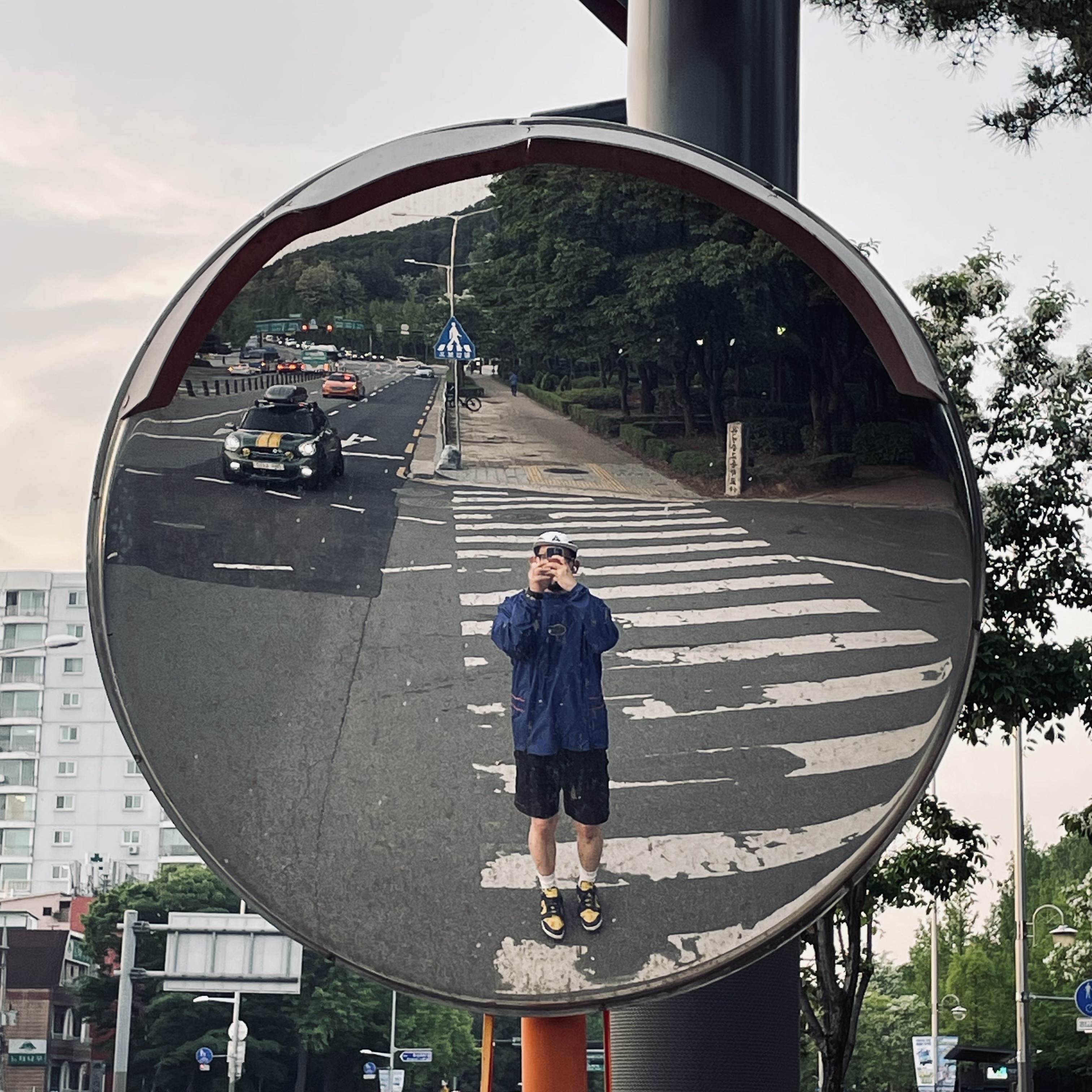나이키 덩크 로우 레트로 바시티 메이즈, 팔라스 S-러너 쉘 햇 화이트 - 21FW 착용 스타일