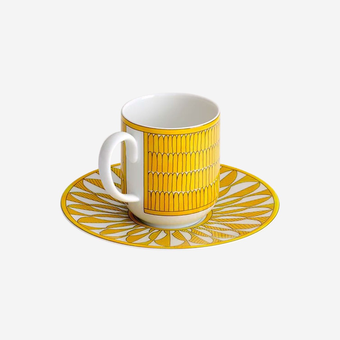 Hermes Soleil d'Hermes Coffee Cup & Saucer Yellow (Set of 1) 상세 이미지 2