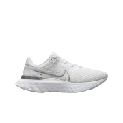 (W) Nike React Infinity Run Flyknit 3 White Metallic Silver