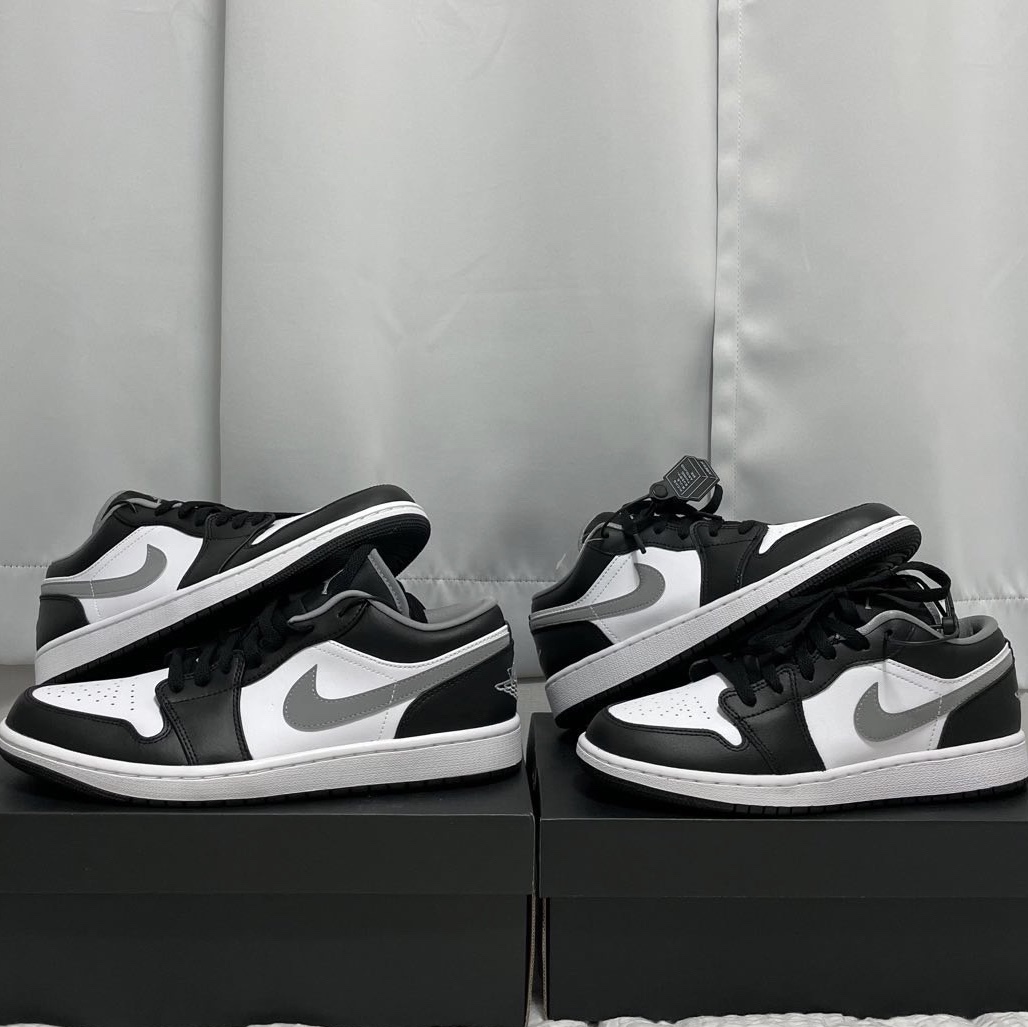 (GS) Jordan 1 Low Black Particle Grey 착용 스타일
