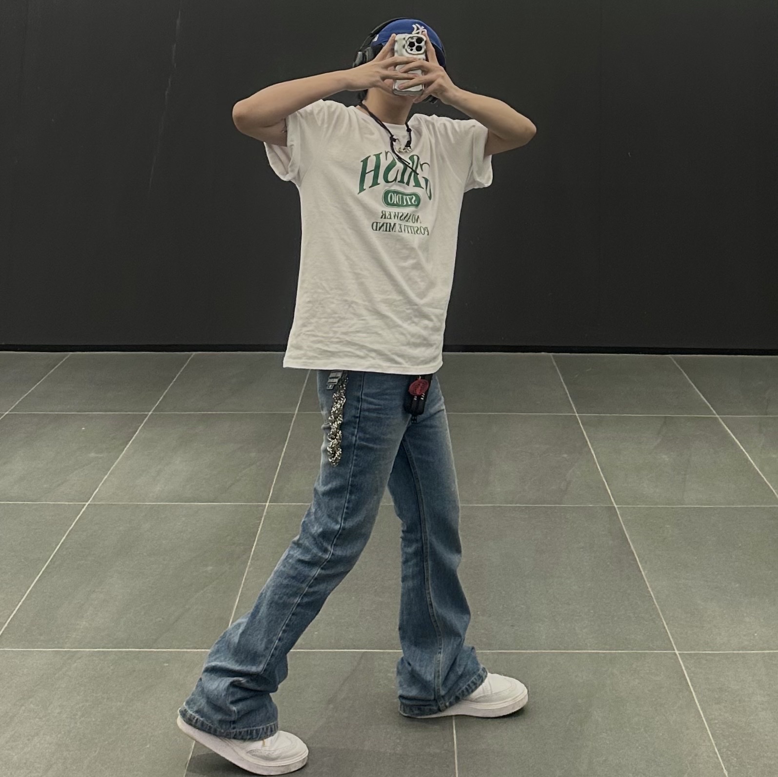 Nike x Peaceminusone Kwondo1 White 착용 스타일 - 2