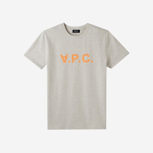 아페쎄 VPC 바이컬러 H 티셔츠 헤더 에크루 오렌지
