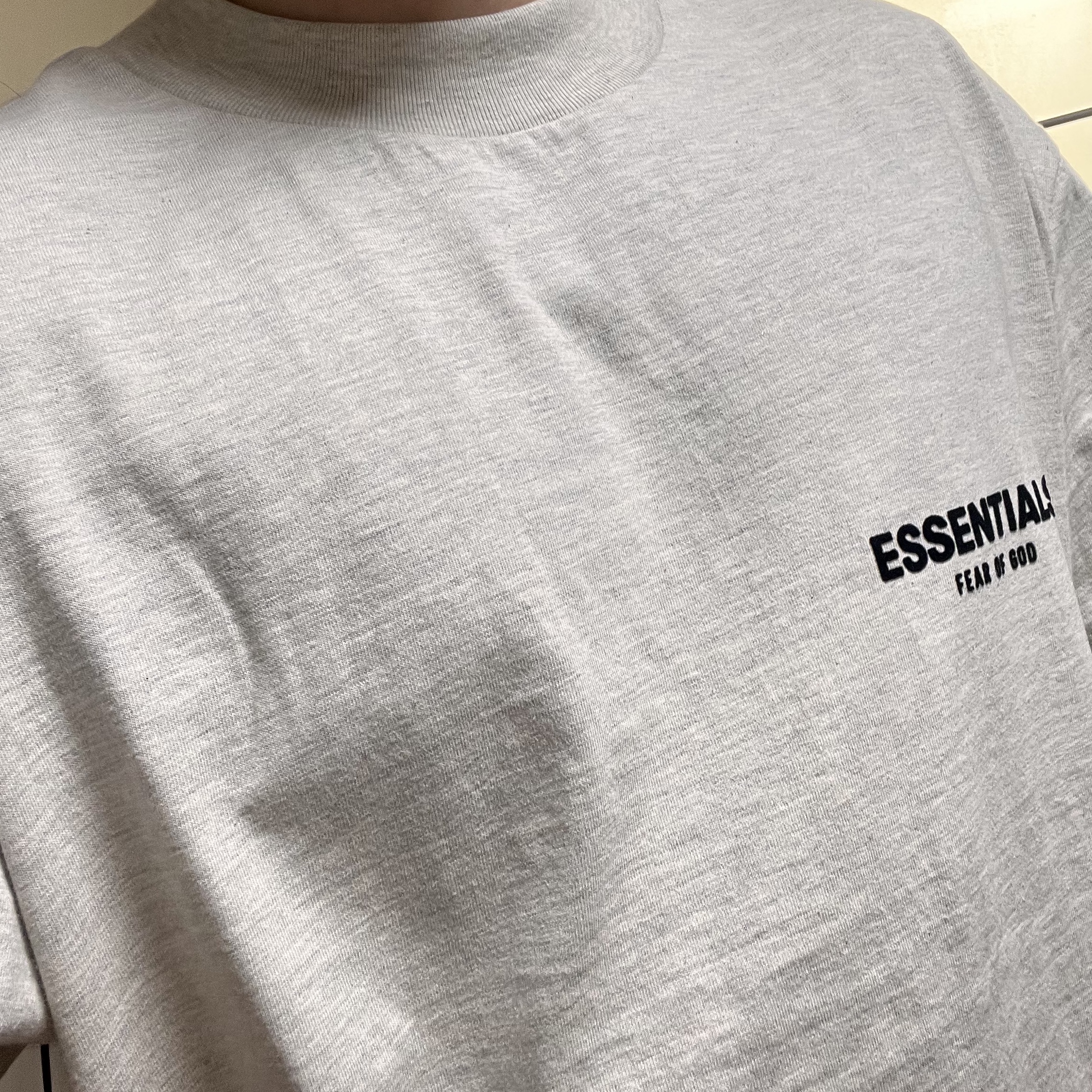 Essentials The Core Collection T-Shirt Light Oatmeal 착용 스타일