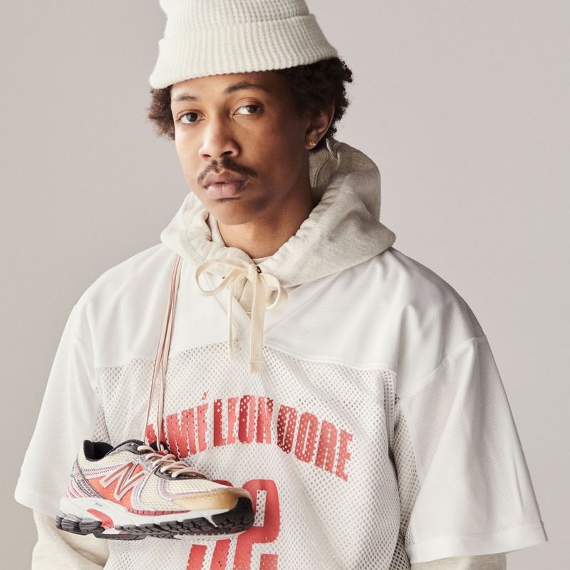 New Balance x Aime Leon Dore 860v2 Red 착용 스타일 - 2